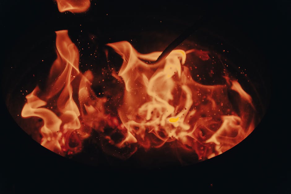 Abstract representation of emotional energy and passionate fire