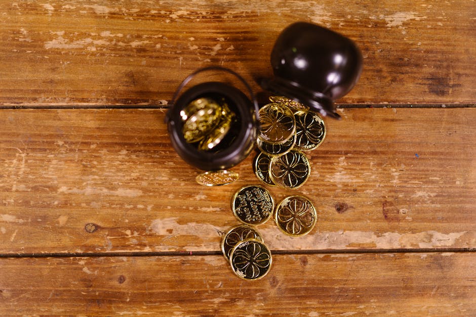 Golden coins representing wealth and prosperity